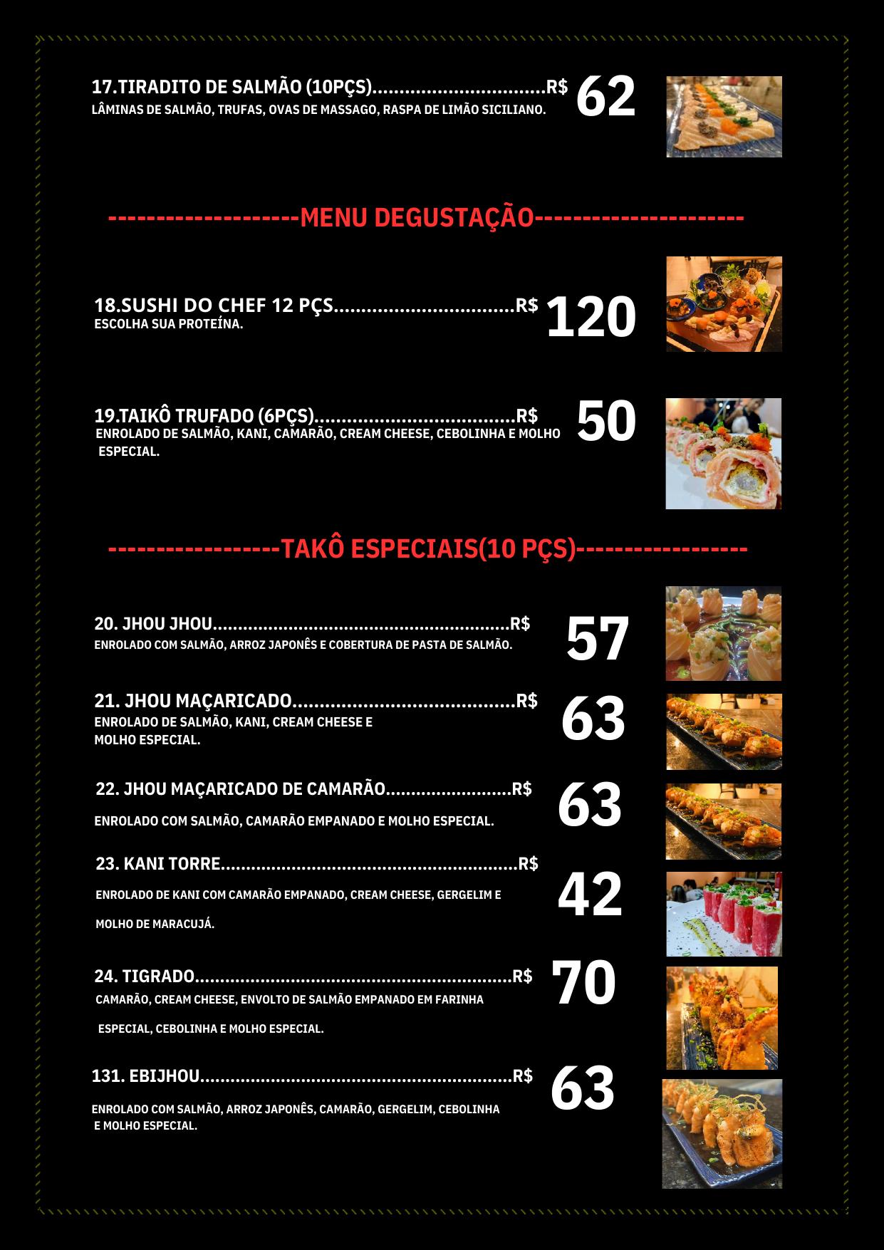 Cardápio Takô Oriental Express — página 3